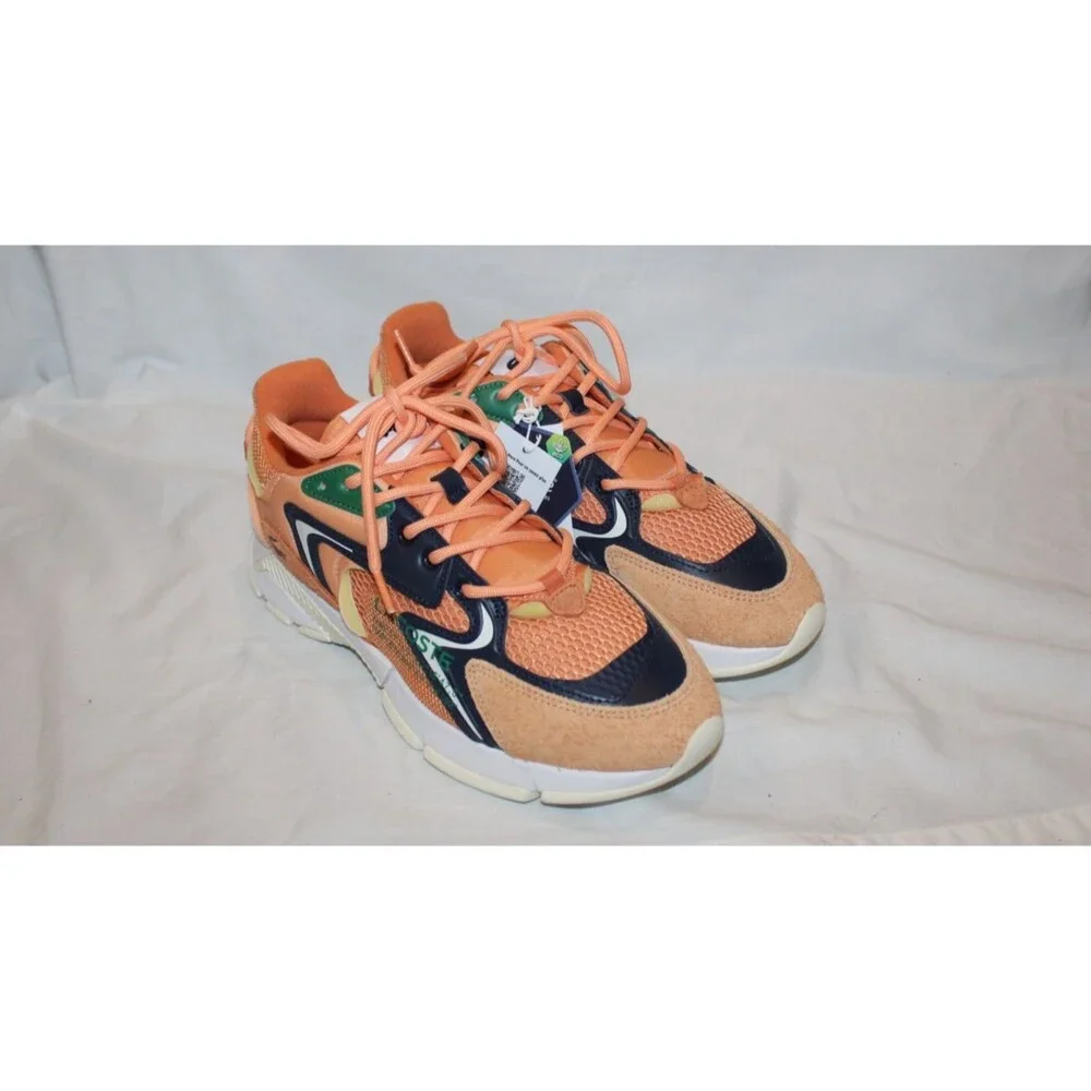 Lacoste L003 Neo 224 2 SMA Chunky Runner Sneaker Orange Navy Men US 9 EU 42